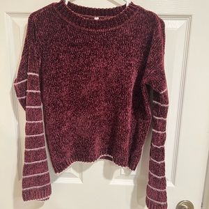 CROPPED CHENILLE SWEATER